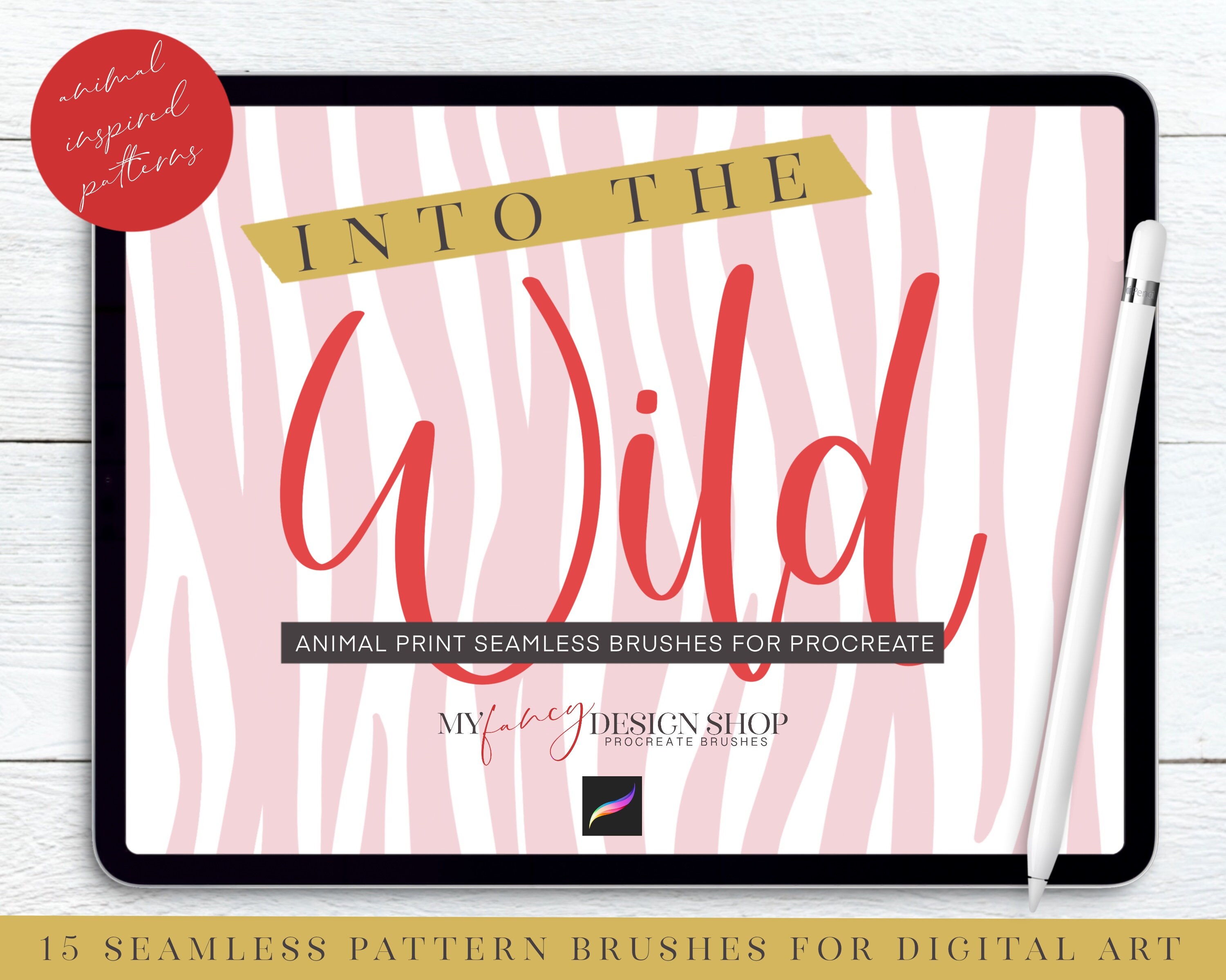Animal Print Seamless Pattern Procreate Brushes - Into the Wild Brush ...