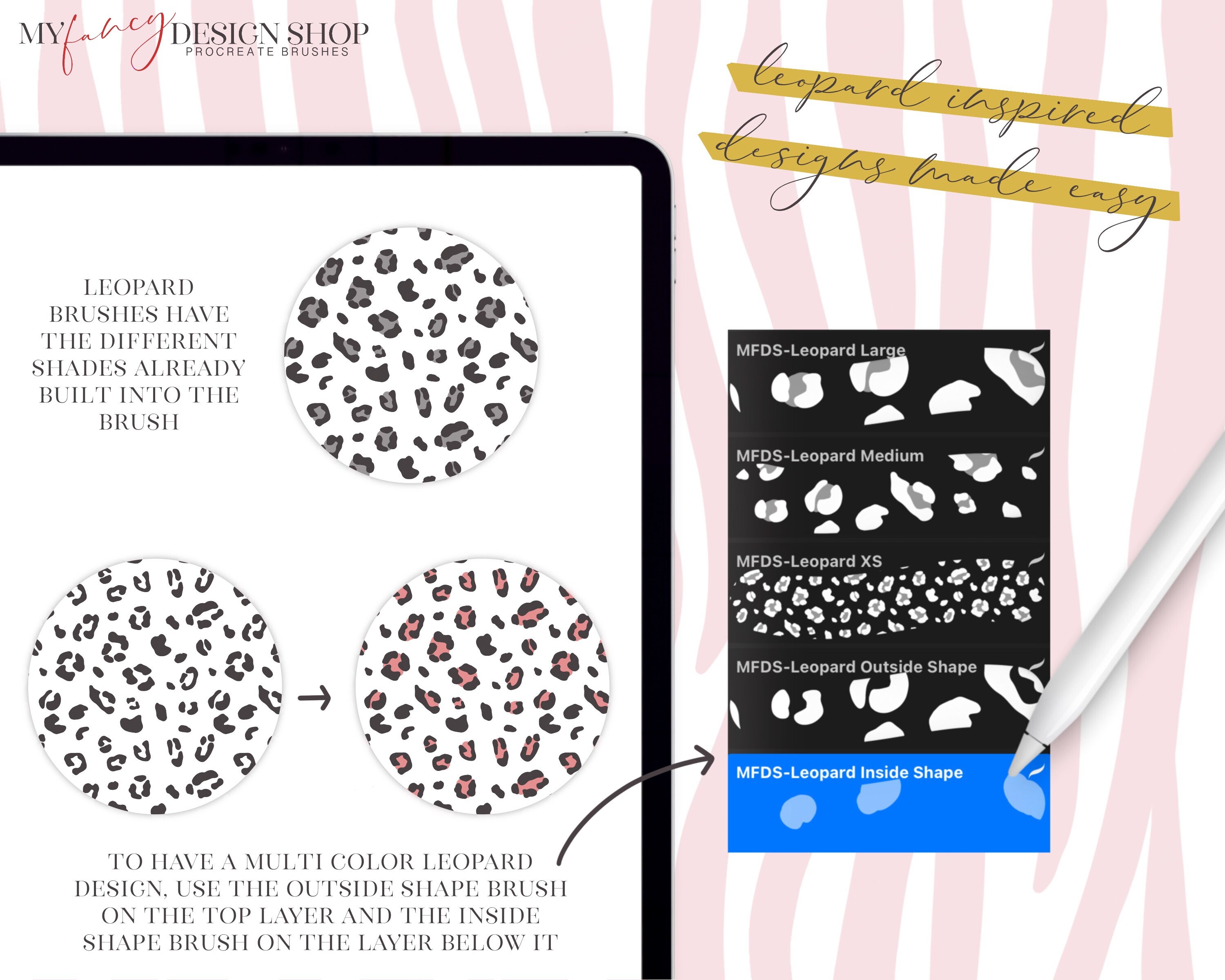 Animal Print Seamless Pattern Procreate Brushes - Into the Wild Brush ...
