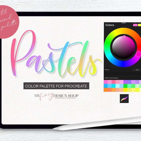 Pastels Color Palette for Procreate - Digital Swatches - Procreate Lettering