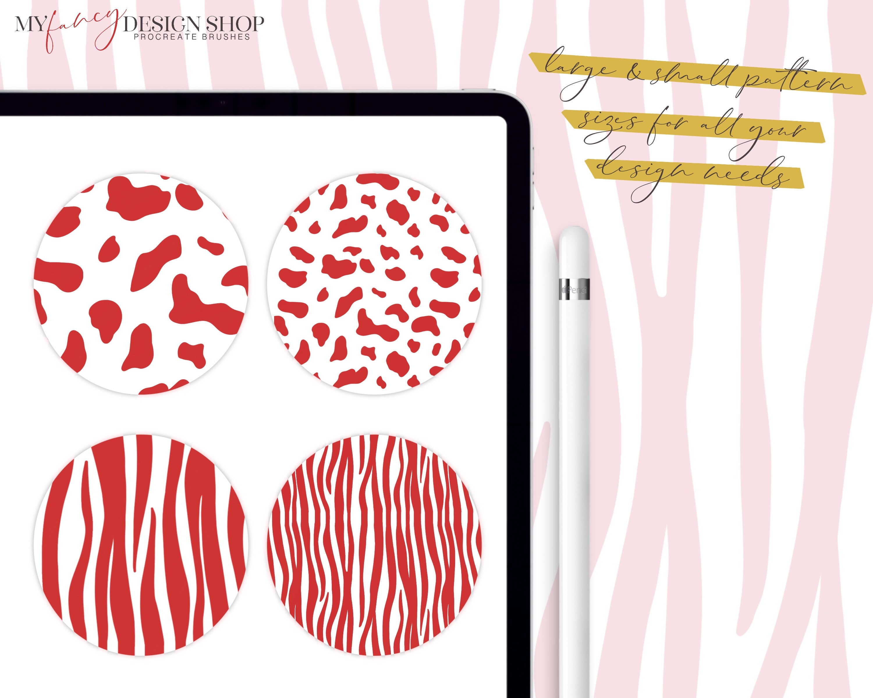 Animal Print Seamless Pattern Procreate Brushes - Into the Wild Brush ...