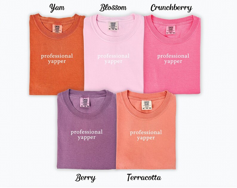 Embroidered Comfort Colors T-shirt: Professional Yapper Design - Etsy