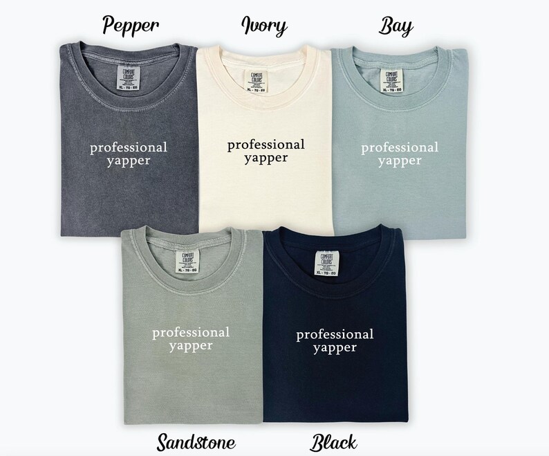 Embroidered Comfort Colors T-shirt: Professional Yapper Design - Etsy