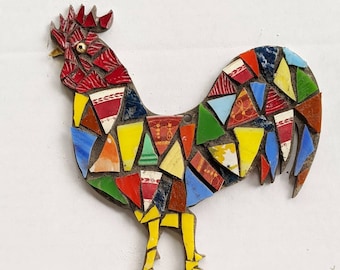 Craft Kits for Adults, Rooster Mosaic Kit, DIY Farmhouse Decor, DIY Kits for Adults, Rooster Art, Craft Kits for Women, Rooster Craft Kits