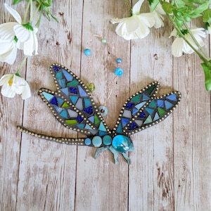Craft Kits for Adults, Dragonfly Ornament, Mosaic Kit, DIY Kits for Adults, DIY Dragonfly art, Craft kits for women, Dragonfly Gift ideas