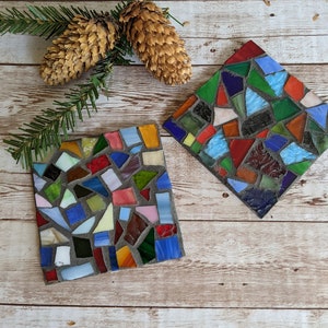 Craft Kits for Adults, Coaster Kit, Mosaic Kit, DIY Kits for Adults, Craft Kits for Women, Stained Glass Kit, Mosaic Coaster Kit, DIY Kits image 1