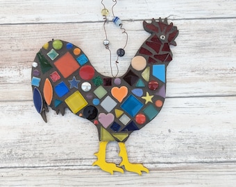 Craft Kits for Adults, Rooster Mosaic Kit, DIY Farmhouse Decor, DIY Kits for Adults, Rooster Art, Craft Kits for Women, Rooster Craft Kits