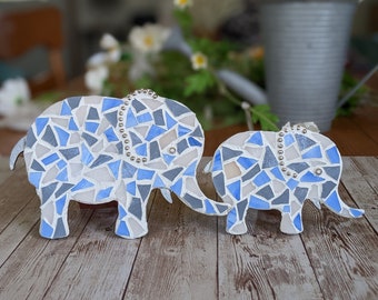 Craft Kits for Adults, Baby Mama Elephant Mosaic Kit, Elephant Crafts, DIY Kits for Adults, DIY Baby gifts, DIY Elephant Gift, mosaic kit
