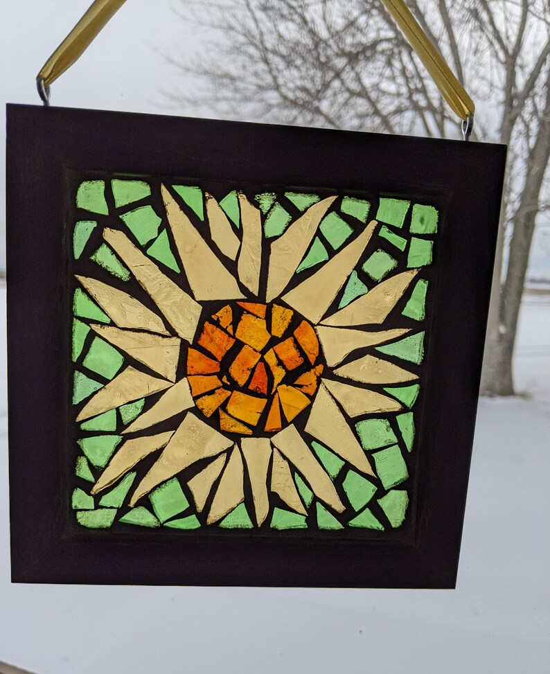 Craft Kit Mini Stained Glass Window Hanging DIY Mosaic Kit Etsy