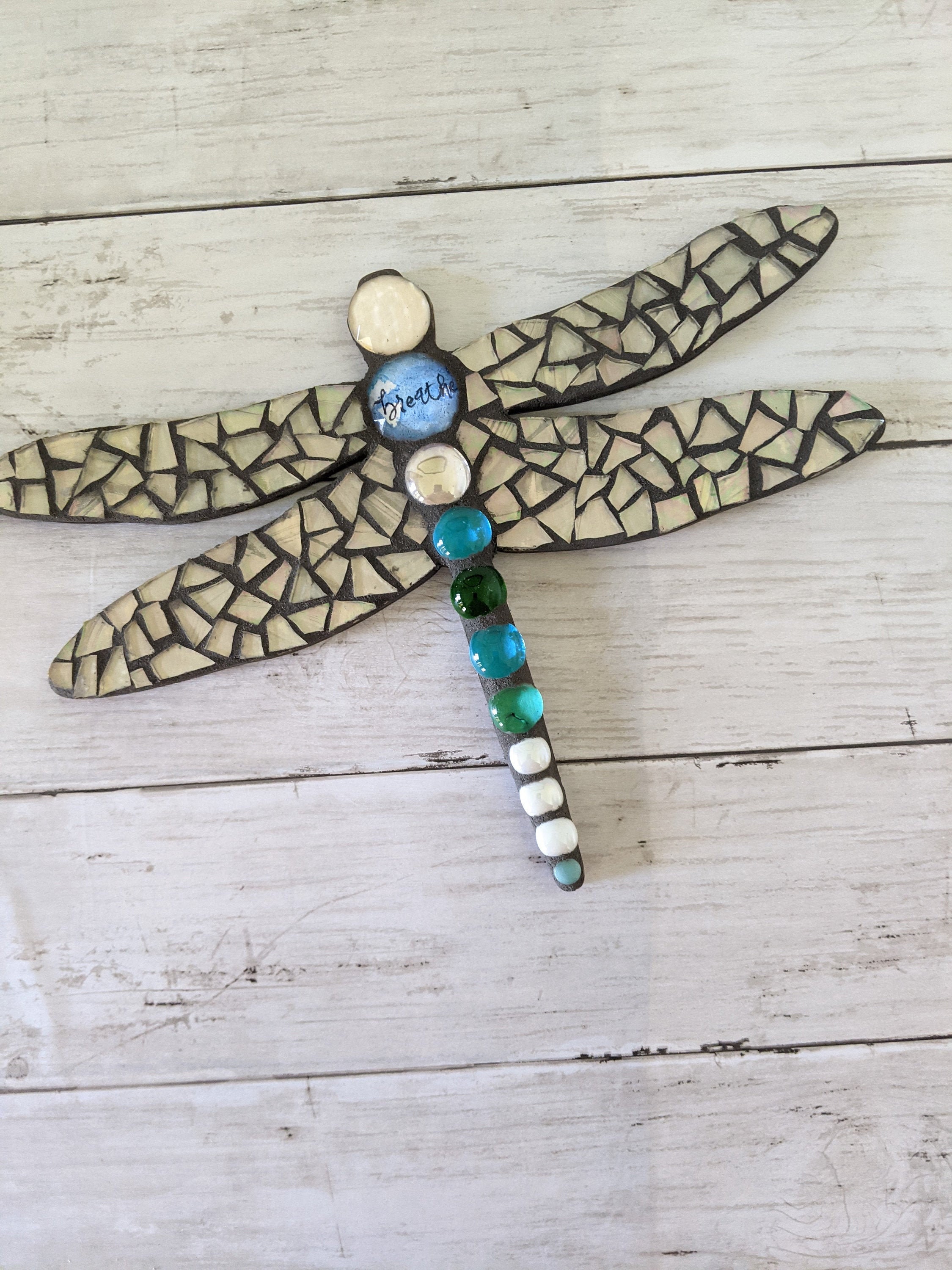Craft Kits Dragonfly Wall Art DIY Stained Glass Mosaic Kit Etsy