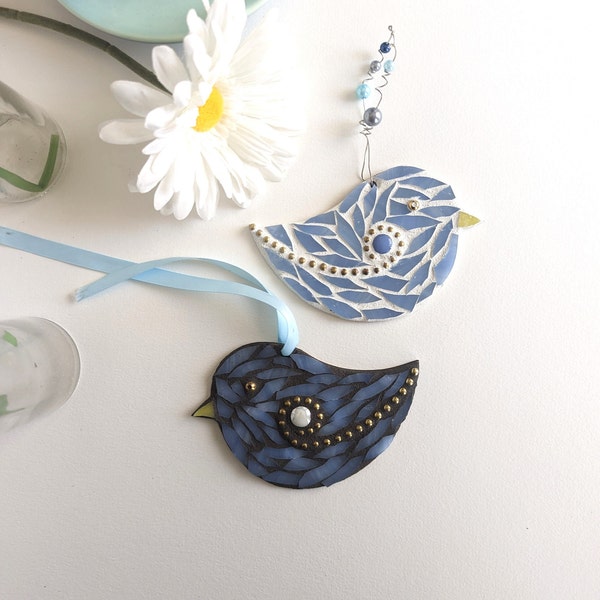 Crafting Gifts, Craft Kits for Adults, Mosaic Kit, DIY Kits for Adults, Mosaic Crafts, Bird crafts, Christmas craft kits, Blue Bird crafts