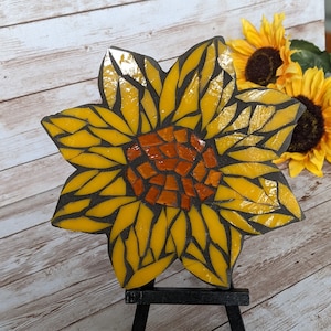 Craft Kits for Adults, Sunflower Kit, Sunflower Mosaic, Mosaic Kit, Stained Glass Kit, Sunflower Craft, DIY Kits for Adults, Adult art kits
