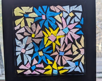 Mosaic Craft Kits for Adults, Stained Glass window kit, ,DIY Suncatcher, crafting gifts