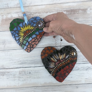 Craft Kits for Adults, Mosaic Kit, Heart Mosaic Craft Kit, Adult Craft Kit, Heart Ornament Kit, Mosaic Crafts, Craft Kits for women, Art Kit image 9