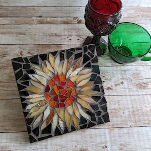 Craft Kits for Adults, Sunflower Trivet Kit, Mosaic Kit, DIY Kits for Adults, Sunflower Mosaic, Crafts Kits for Adults, DIY Sunflower Art image 4