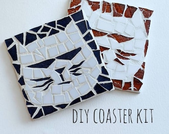 DIY Mosaic Coaster Kit, Crafting gifts for adults