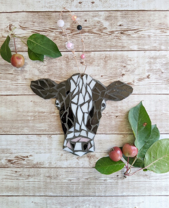 Craft Kits for Adults, Cow Ornament, Mosaic Kit, DIY Kits for Adults, DIY  Cow Art, Farm Animal Craft Kits, Cow Crafts, Holstein Cow Art Kit 