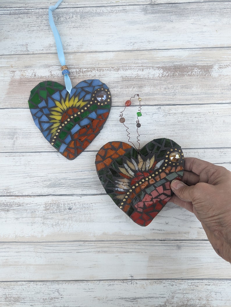 Craft Kits for Adults, Mosaic Kit, Heart Mosaic Craft Kit, Adult Craft Kit, Heart Ornament Kit, Mosaic Crafts, Craft Kits for women, Art Kit image 7