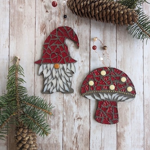 DIY Stained Glass Mosaic gnome Kit, Craft gifts for Christmas, adult crafts