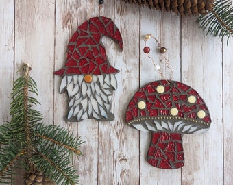 Kit de gnomo de mosaico de vitrales para hacer tú mismo, regalos artesanales para Navidad, manualidades para adultos