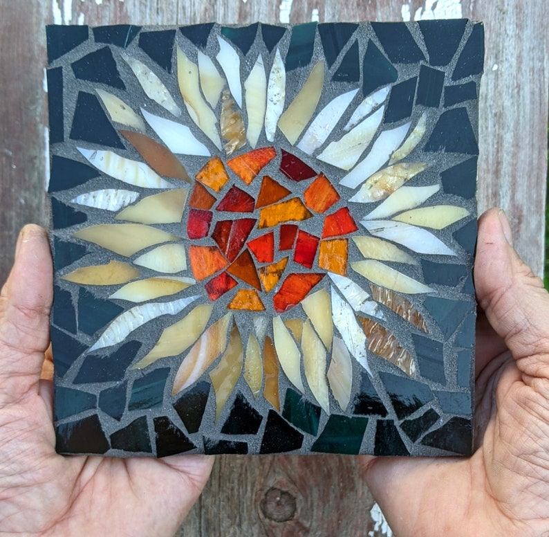 Craft Kits for Adults, Sunflower Trivet Kit, Mosaic Kit, DIY Kits for Adults, Sunflower Mosaic, Crafts Kits for Adults, DIY Sunflower Art image 3