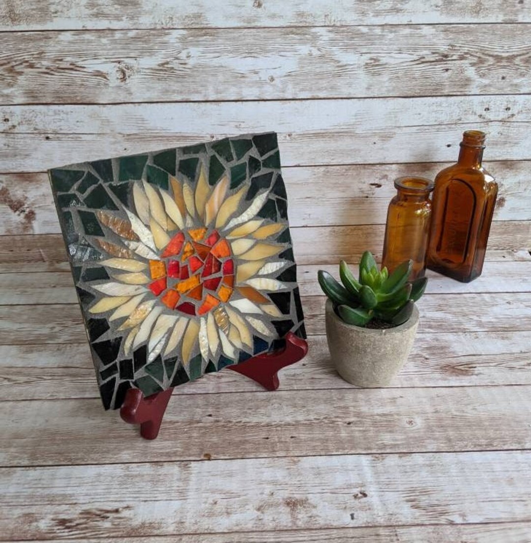 Craft Kits for Adults Sunflower Trivet Mosaic Kit DIY Kits Etsy