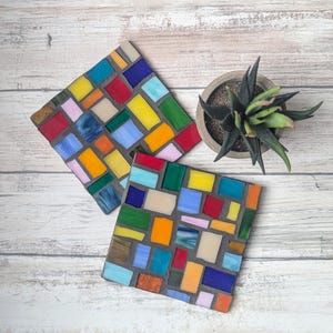 Craft Kits for Adults, Coaster Kit, Mosaic Kit, DIY Kits for Adults, Craft Kits for Women, Stained Glass Kit, Mosaic Coaster Kit, DIY Kits