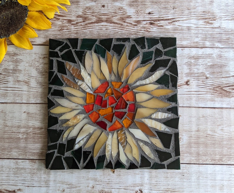 Craft Kits for Adults, Sunflower Trivet Kit, Mosaic Kit, DIY Kits for Adults, Sunflower Mosaic, Crafts Kits for Adults, DIY Sunflower Art image 10