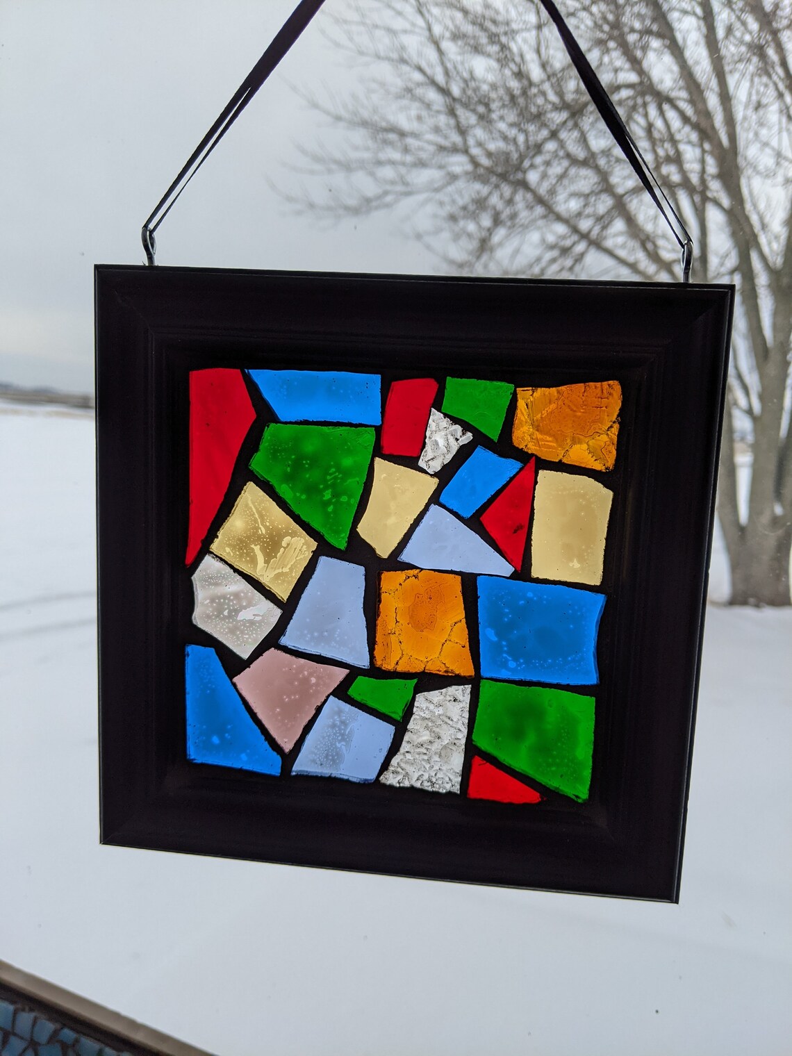 Craft Kits Stained glass panel Mini Stained Glass Window Etsy