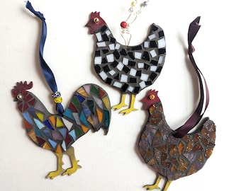 Craft Kits for Adults, Farm Animal Mosaic Kit, Rooster Mosaics, Chicken Mosaics, DIY Kits for Adults, DIY Mosaic Kits, Adult DIY Art kits