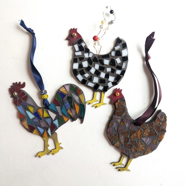 Craft Kits for Adults, Farm Animal Mosaic Kit, Rooster Mosaics, Chicken Mosaics, DIY Kits for Adults, DIY Mosaic Kits, Adult DIY Art kits