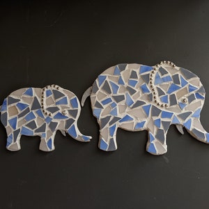 Craft Kits for Adults, Baby Mama Elephant Mosaic Kit, Elephant Crafts, DIY Kits for Adults, DIY Baby gifts, DIY Elephant Gift, mosaic kit image 3