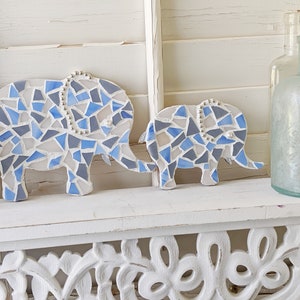 Craft Kits for Adults, Baby Mama Elephant Mosaic Kit, Elephant Crafts, DIY Kits for Adults, DIY Baby gifts, DIY Elephant Gift, mosaic kit image 5