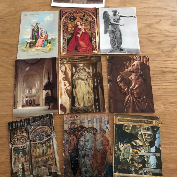 10 vintage Postcards Religious