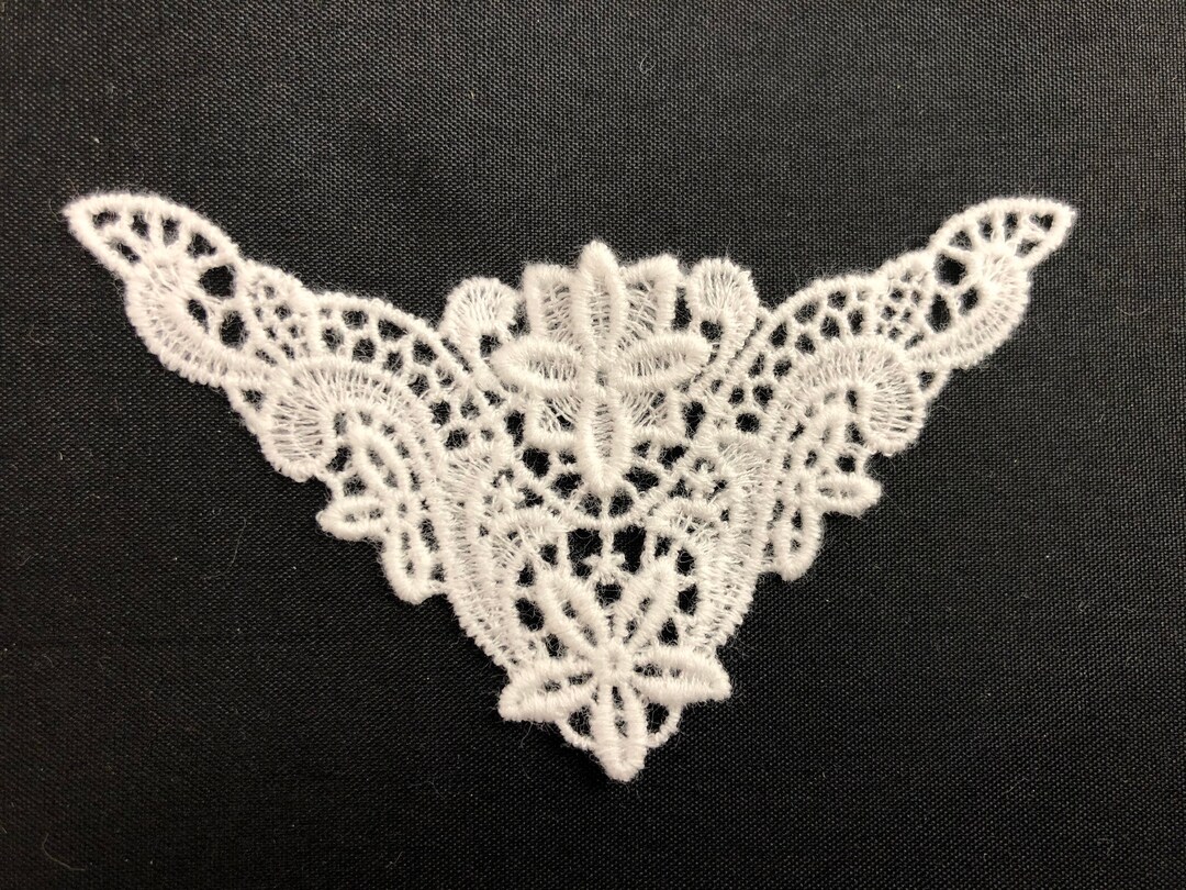 Set of 6 Lace Appliqués Vintage Swiss Embroidered Lace Etsy