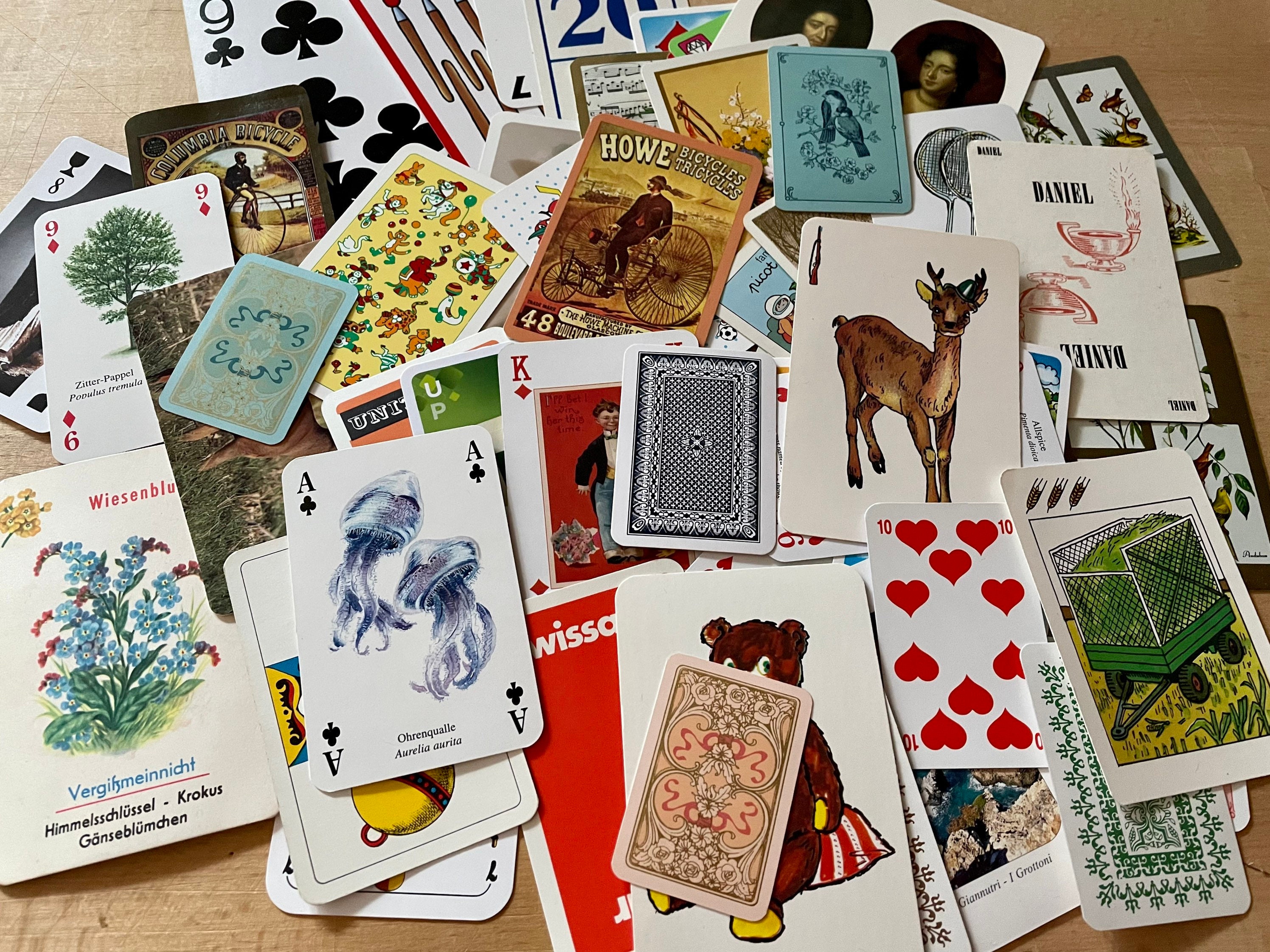 Over 50 different playing cards a lot of them are vintage etsy uk