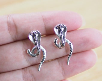 Cobra Snake Stud Earrings, Snake Clinging Earrings, Animal Earrings, Two part earrings, Gift idea