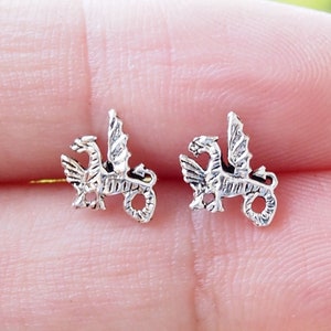 Tiny dragon Stud Earrings, Animal Earrings, Tiny earrings /BD99