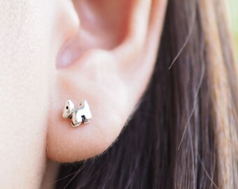 3D Dog Stud Earrings, Animal Earrings, Puppy Earrings, Dog lover, Pet earrings, Gift idea / BD113P