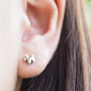 3D Dog Stud Earrings, Animal Earrings, Puppy Earrings, Dog lover, Pet earrings, Gift idea / BD113P