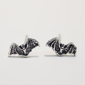 925 Silver Bat Stud Earrings Halloween Jewelry Animal Earrings Bat jewelry Gift idea / BD357