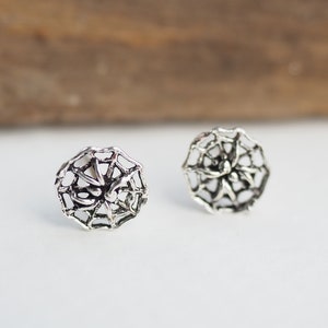 Spider Web Stud Earrings Spooky Jewelry Animal Insect Earrings Halloween Earrings / BK266
