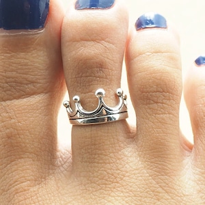 Feiner Zehenring, Sterling Silber Zehenring, Süßer Zehenring, Prinzessin Schmuck, verstellbarer Zehenring / PTR007