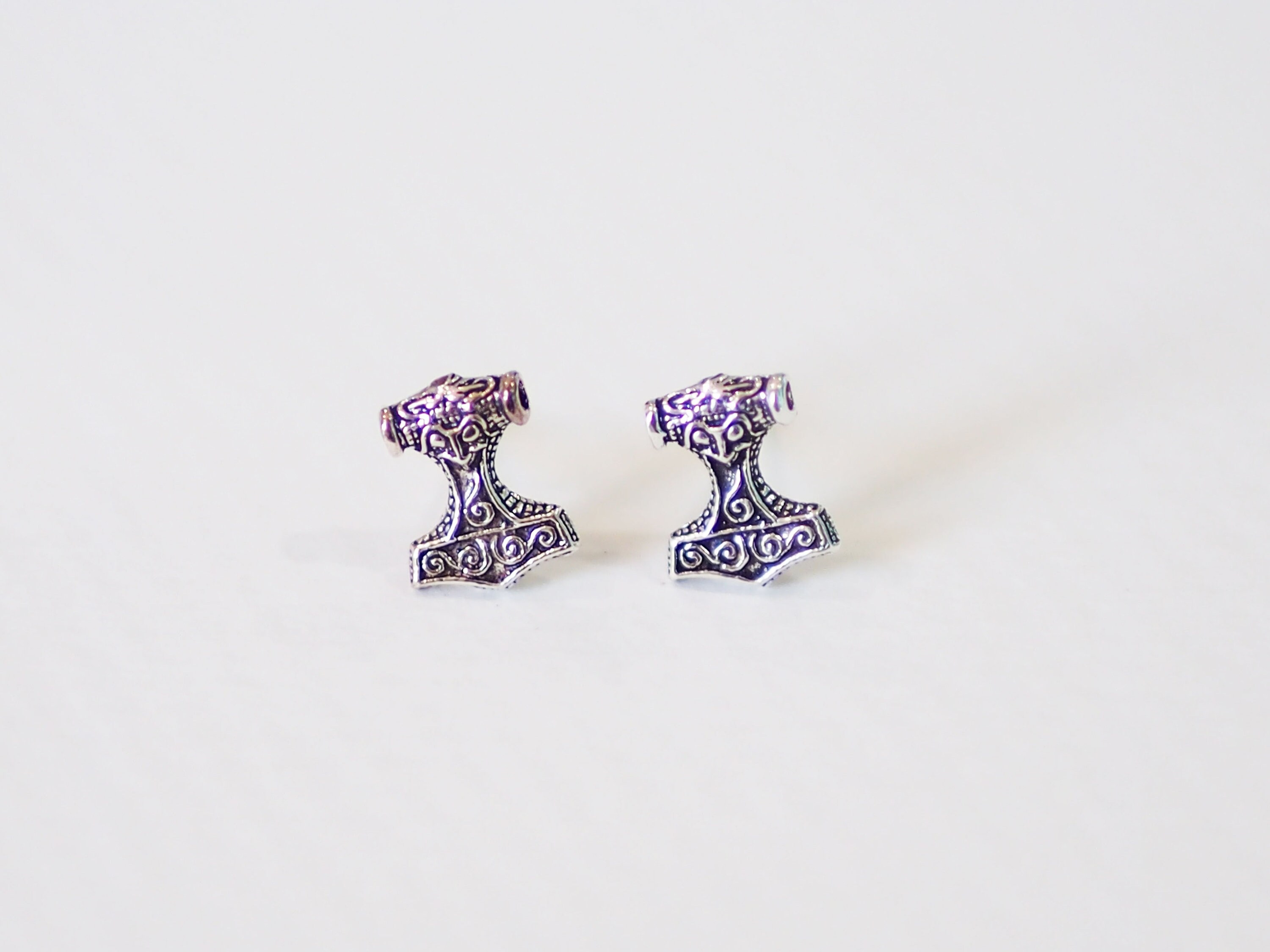 Cupenda Orecchini A Martello Di Thor Mjolnir In Argento 925 Per Donna - Gioiello Vichingo