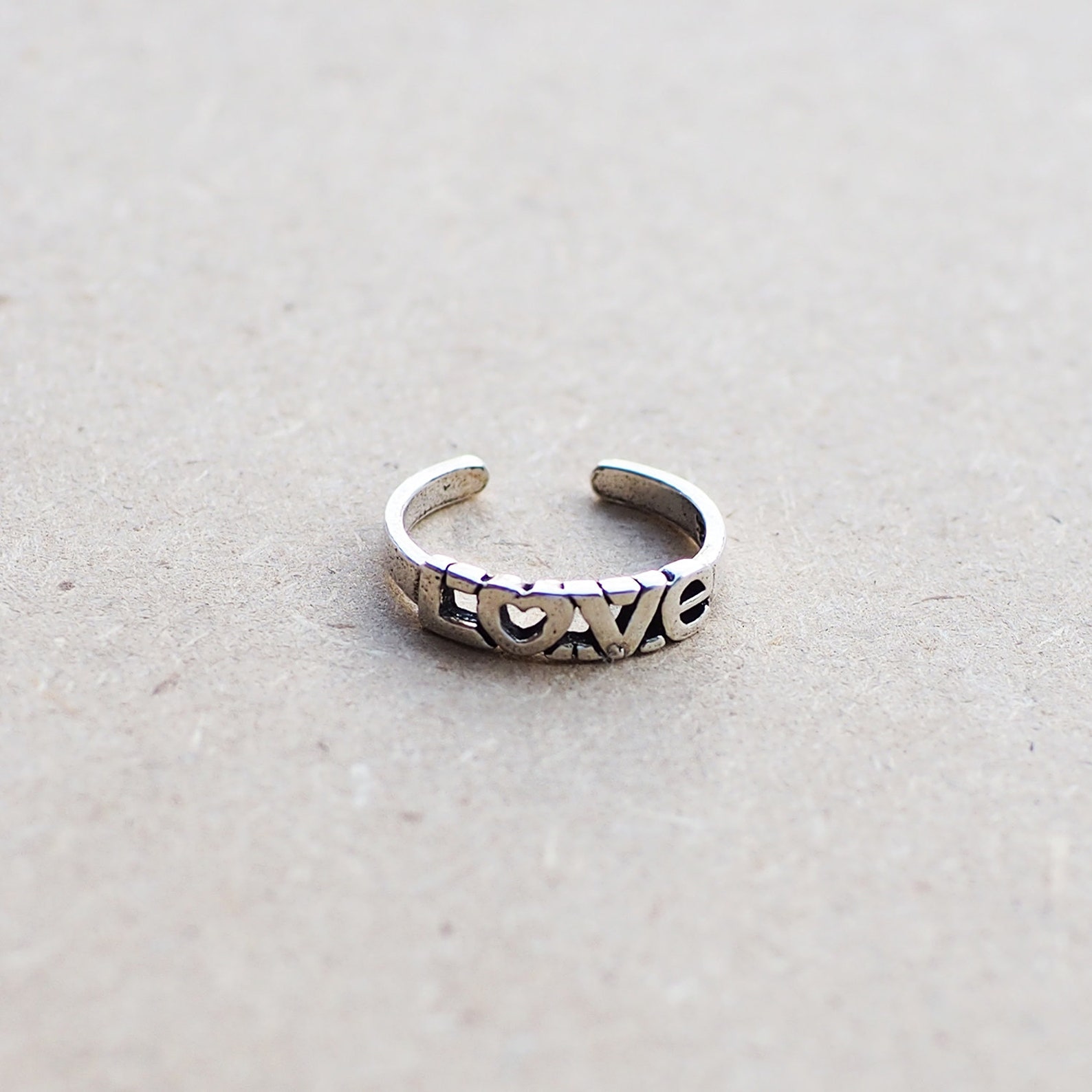 Love Toe Ring Sterling Silver Toe Ring Love Ring Love Etsy