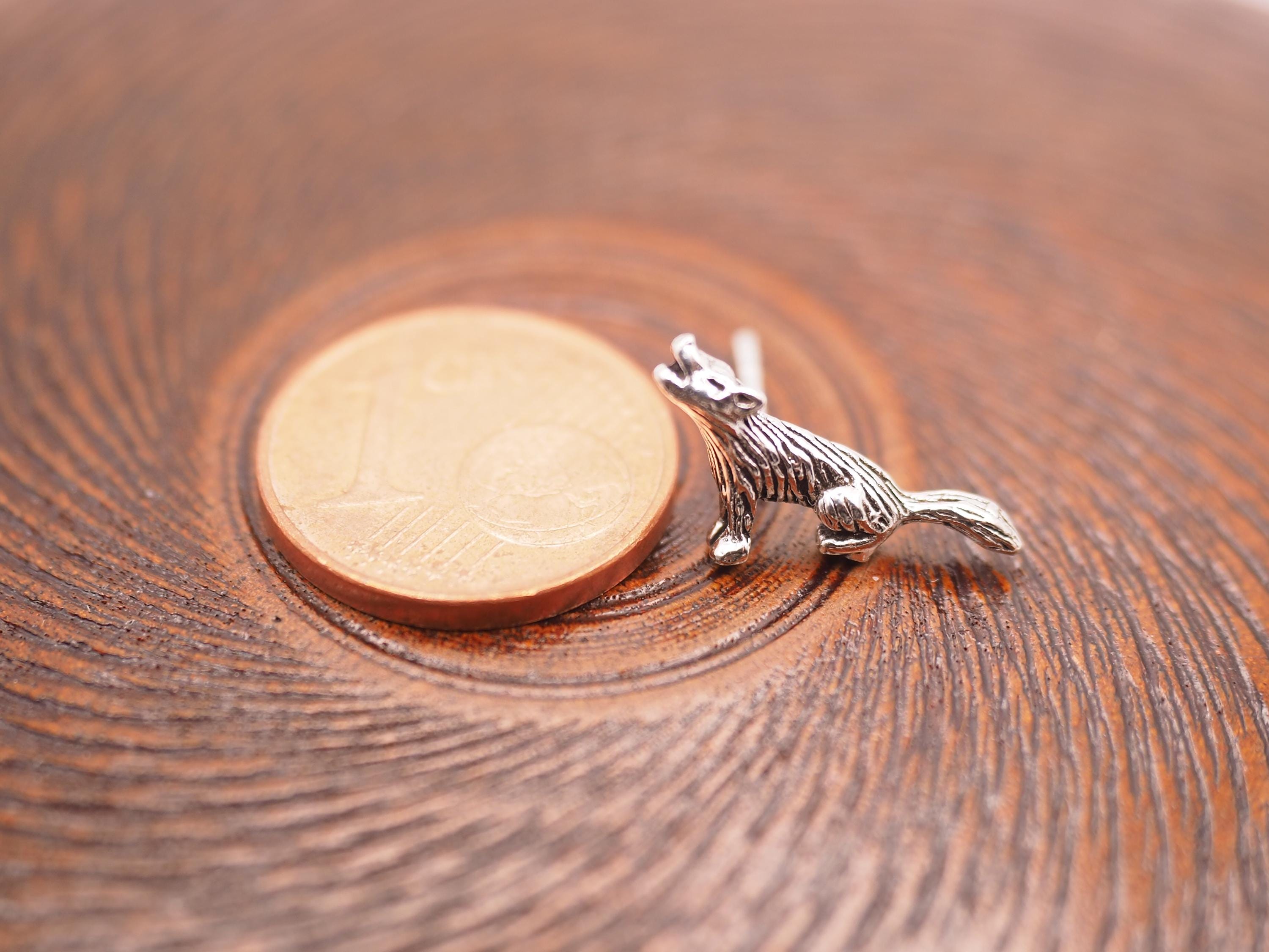 Howling Wolf Stud Earrings | Sterling Silver Wolf Earrings