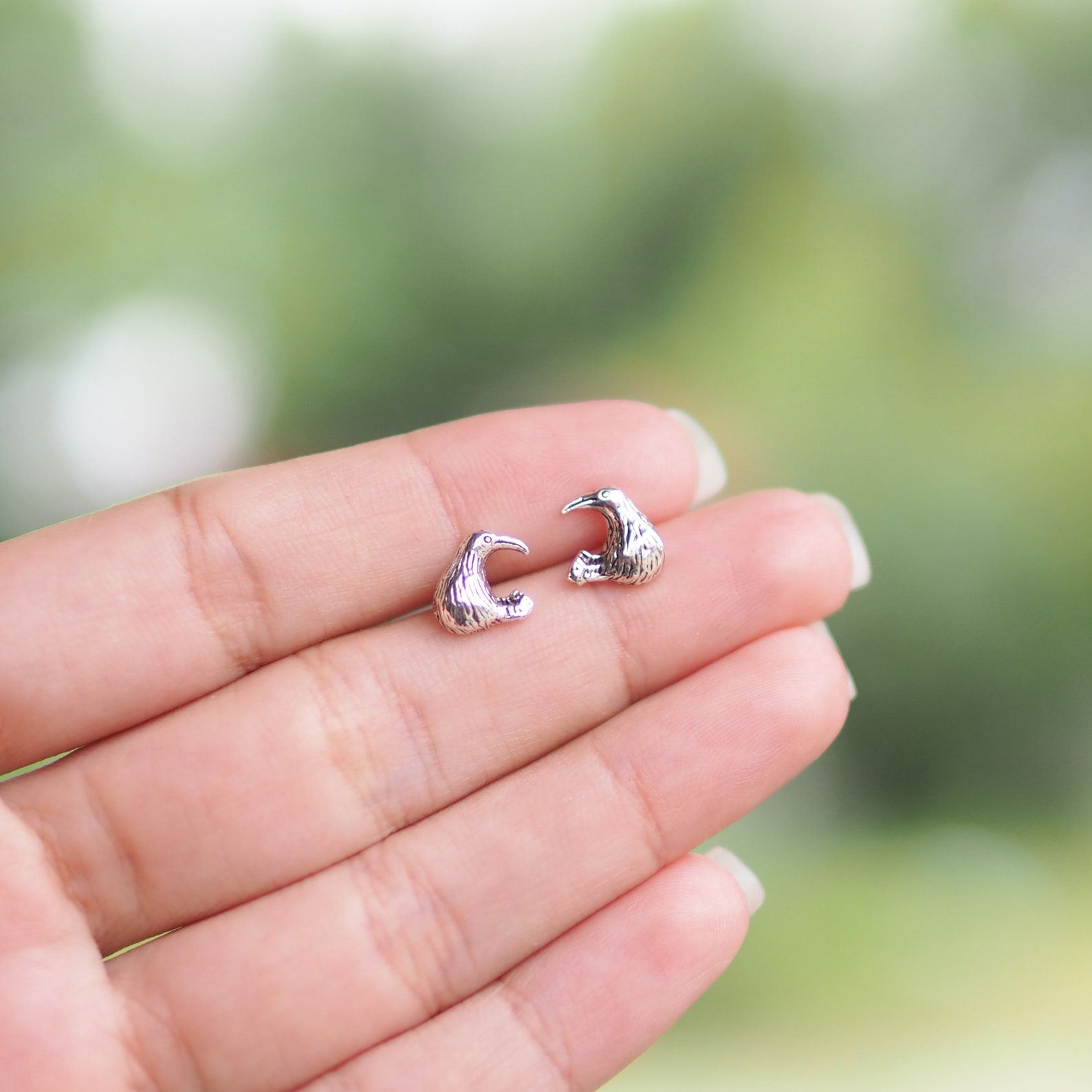 Kiwi Bird Stud Earrings Animal Earrings Flying Bird Etsy