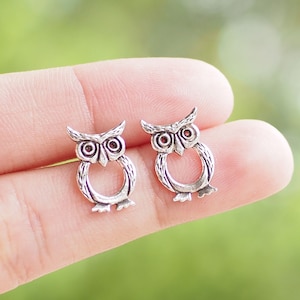 Owl Stud Earrings, Animal Earrings, Bird Earrings, Gift idea / BK127