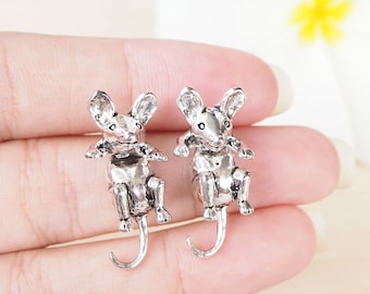 RATS ラッツ TAIL EARRINGS SILVER Taxidermy Rat Tail Earrings Real Rats Oddities - Etsy