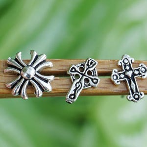 Retro cross stud earrings, Gothic Cross Earrings, Gothic Style Cross, Sterling Silver Cross earrings, Rituals Cross Relics Earrings/ PK16-18