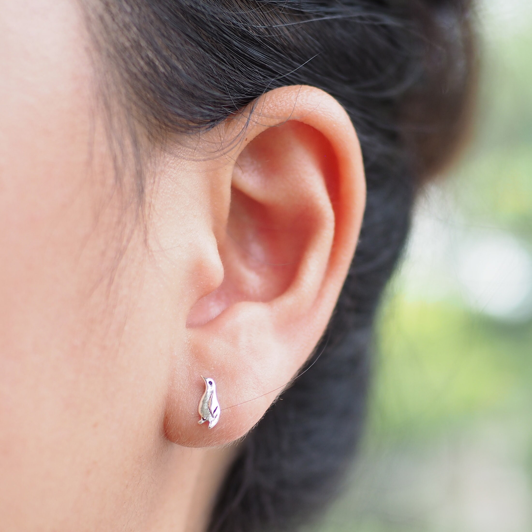 Tiny penguin Earrings Zoo Animal Earrings Tiny stud Earrings Etsy